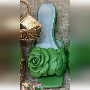 Green Floral Women's Shoes by